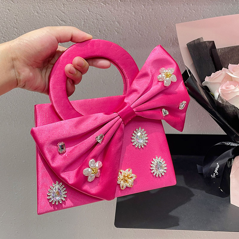 Women'S Fashion Boutique - Torebki wieczorowe z perłami, z uchwytem