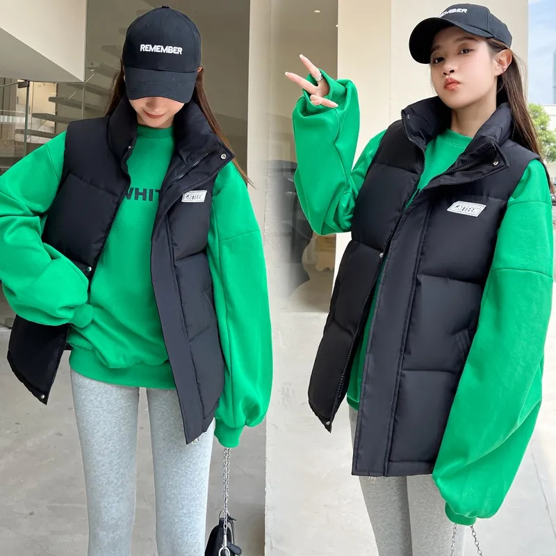 Puffer Vest Fashion Women - Damskie ciepłe krótkie kamizelki na jesień