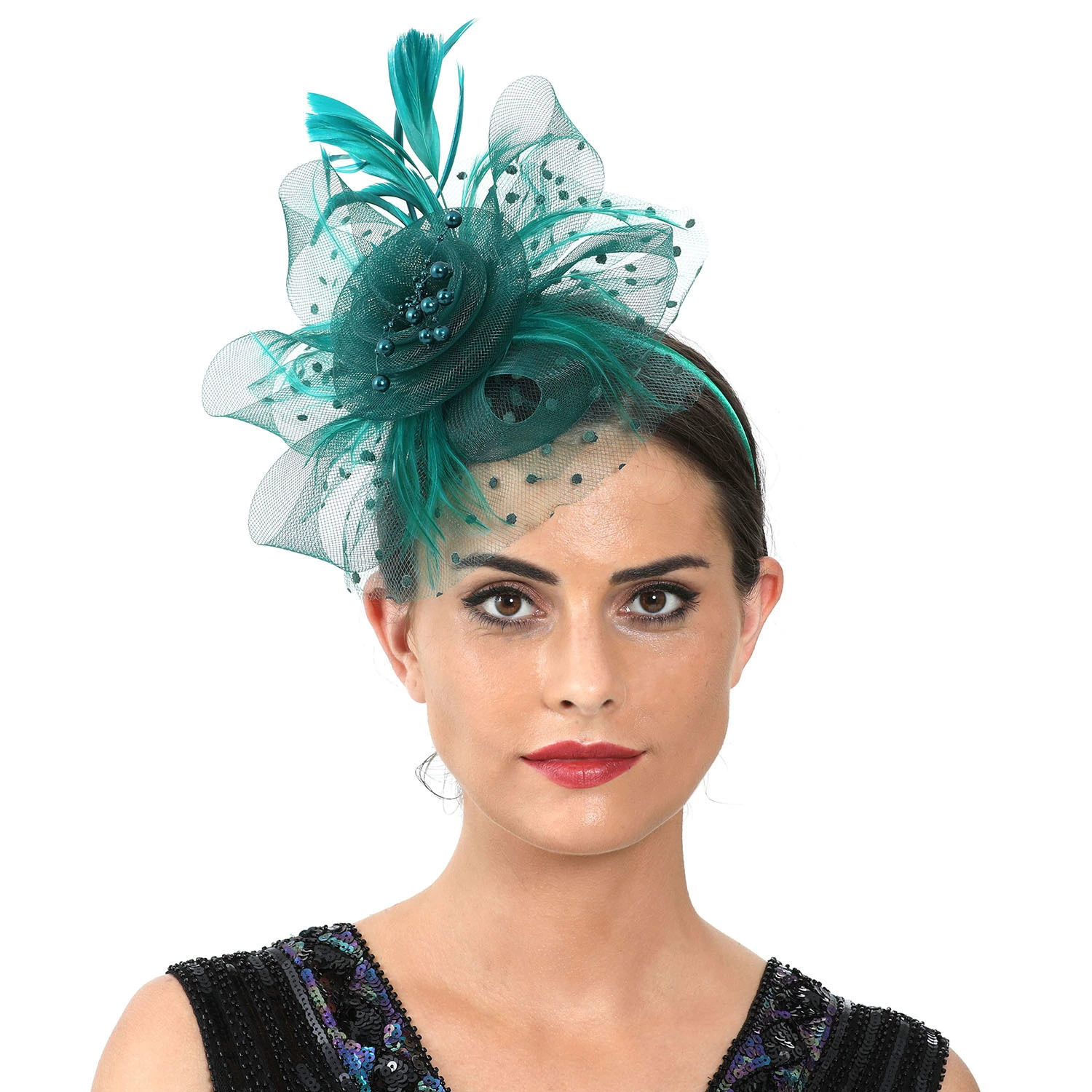 Women'S Fashion Kentucky Derby - Elegancki fascynator, ozdoba do włosów dla
