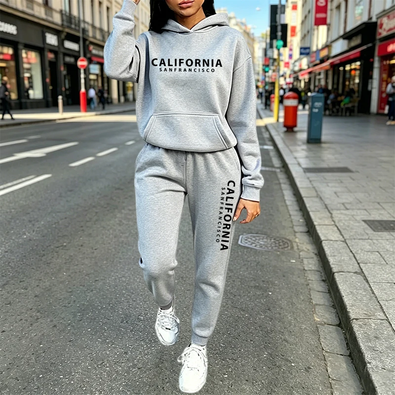 Women Fashion Outfits - Miejski styl casual, komplet dresowy z