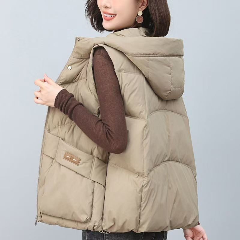 Puffer Vest Fashion Women - Modna, obszerna kamizelka puchowa damska na