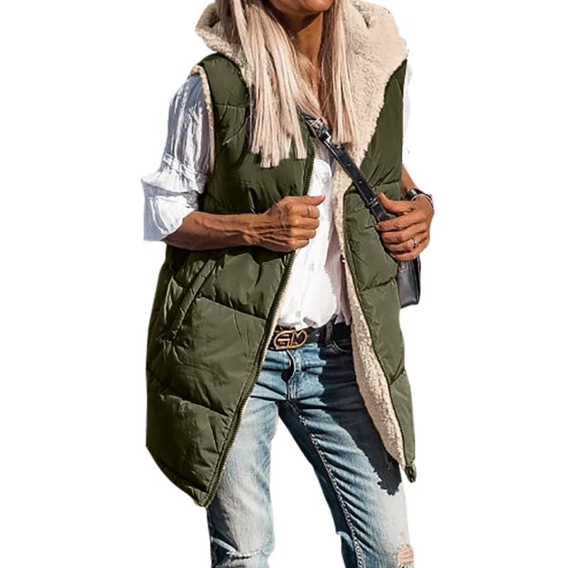 Sherpa Coat Women - Dwustronne damskie ciepłe zimowe kurtki 2023