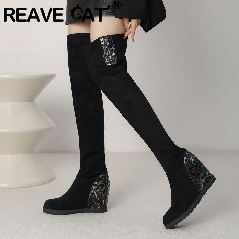 Sale Fashion Women - REAVE CAT Modne kozaki za kolano,