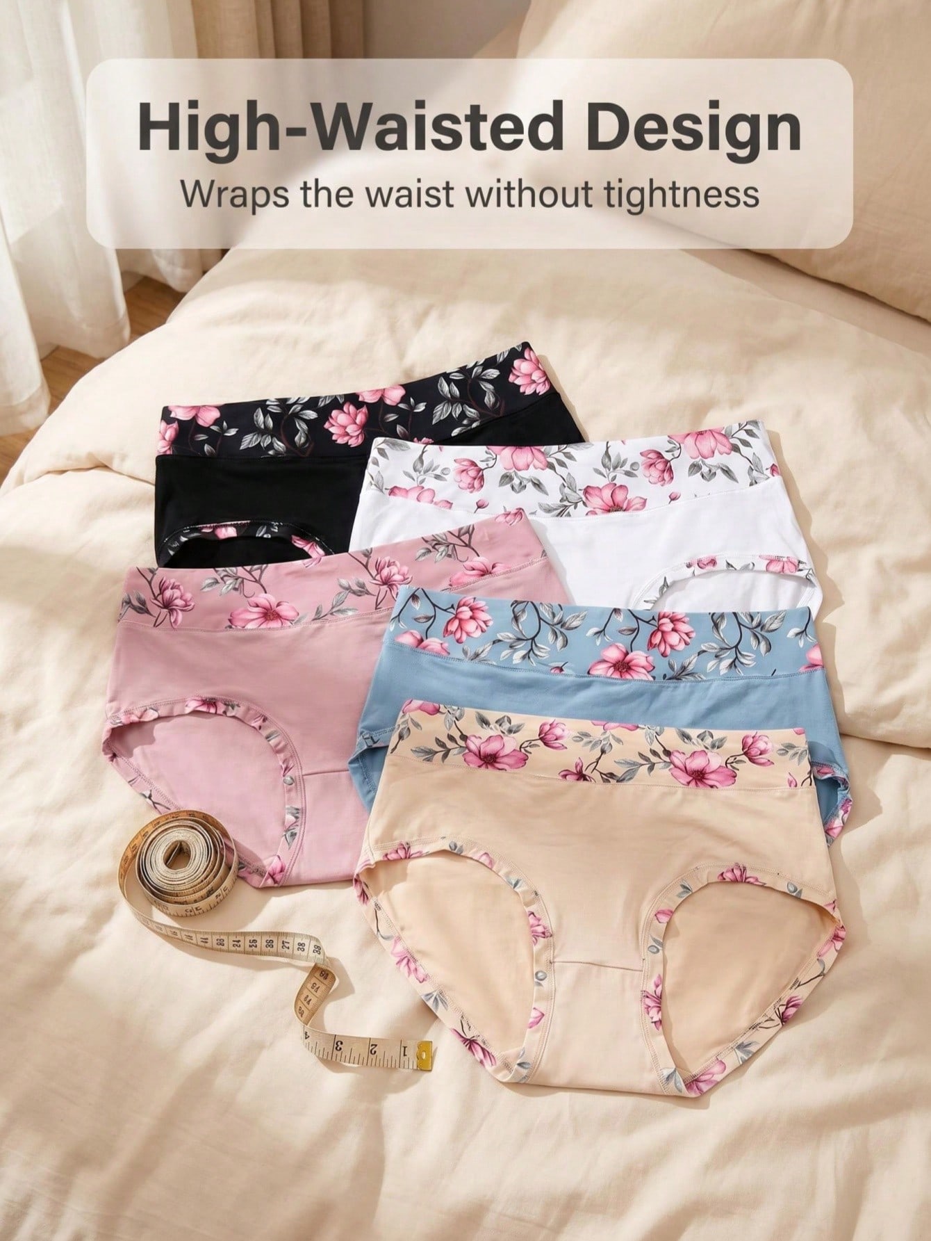 Trend Women Fashion - 5 sztuk damskich majtek plus size