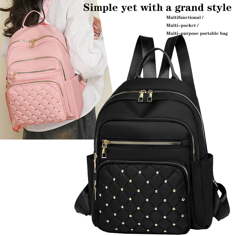 Women'S Fashion Backpack - Plecak damski z miękkiej tkaniny do