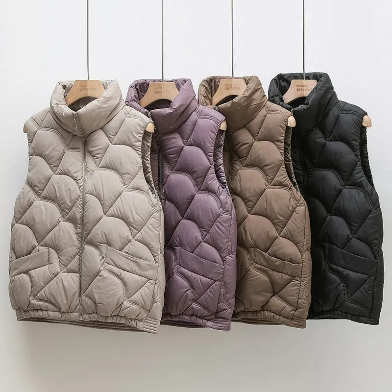 Puffer Vest Fashion Women - Damska kamizelka puchowa 2025, zimowa bezrękawnik,