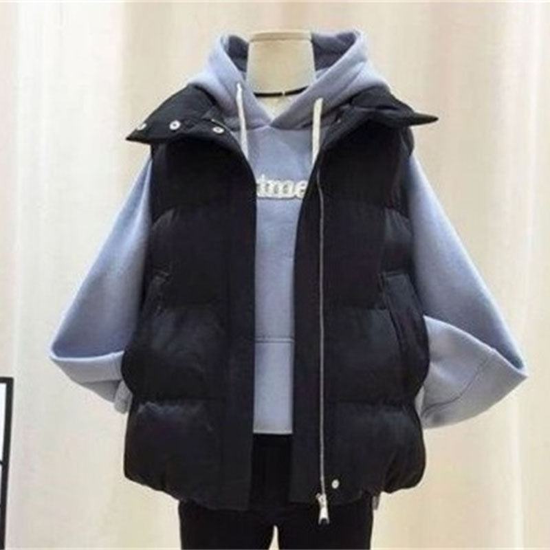 Puffer Vest Fashion Women - Damska krótka kurtka puchowa bez rękawów