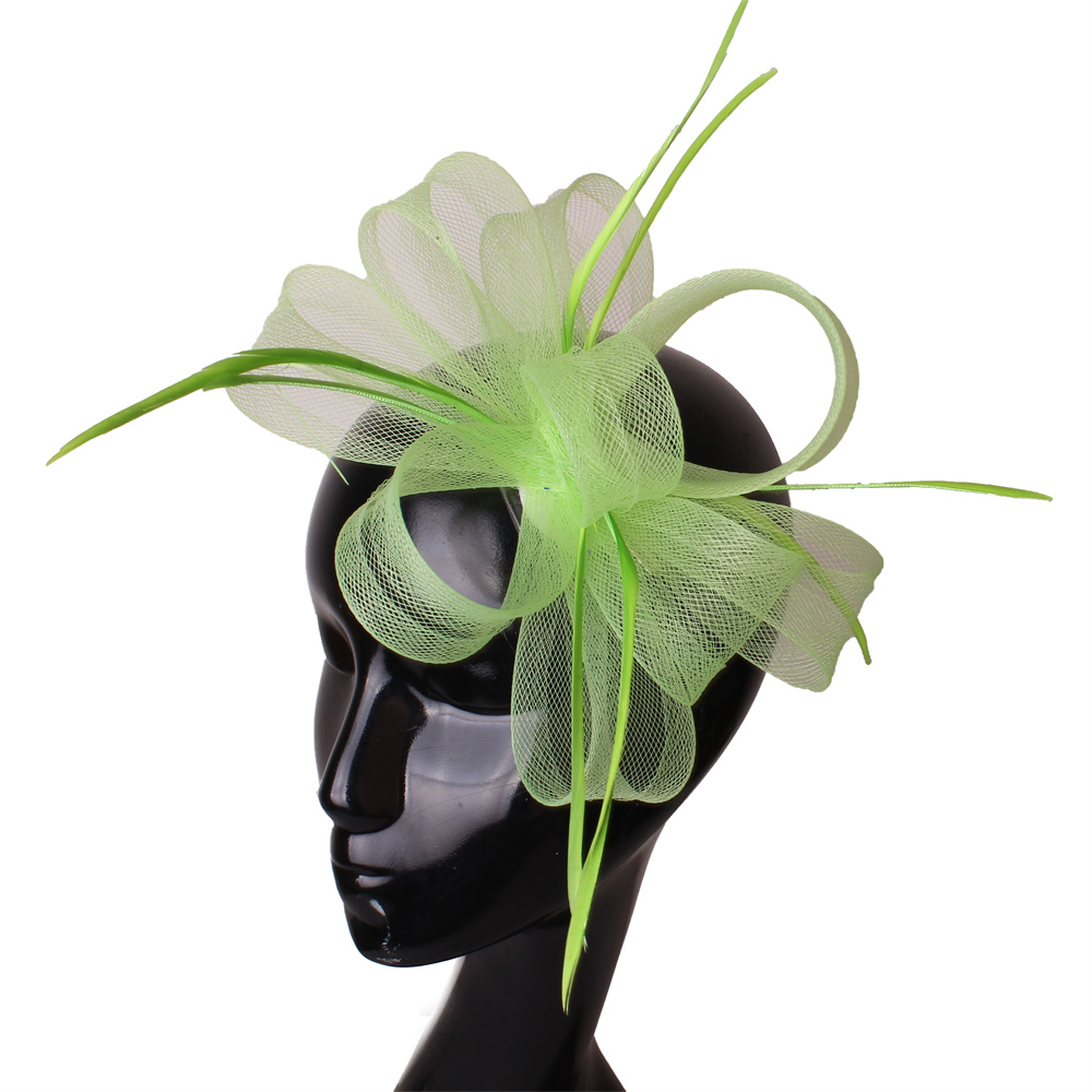 Women'S Fashion Kentucky Derby - Pióra Wstążka Fascynator Kapelusze Vintage Siatka