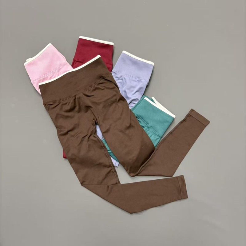 High Waist Leggings - Legginsy Sculpt Scrunch Damskie z Wysokim