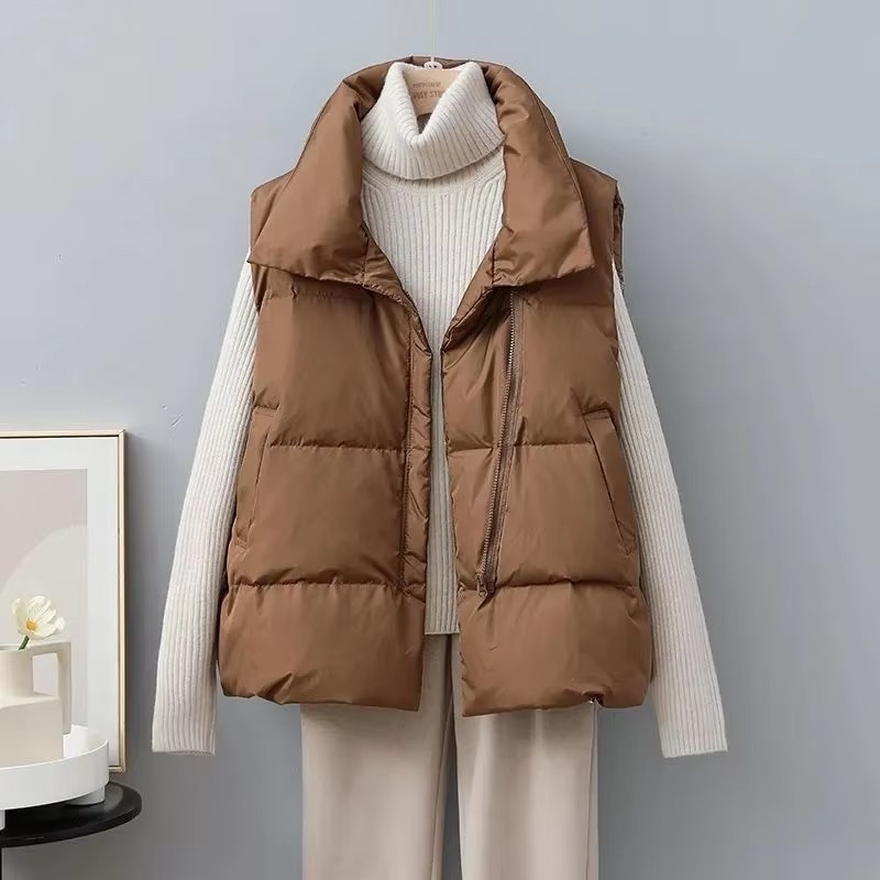 Puffer Vest Fashion Women - Nowe, ciepłe, krótkie kamizelki zimowe damskie