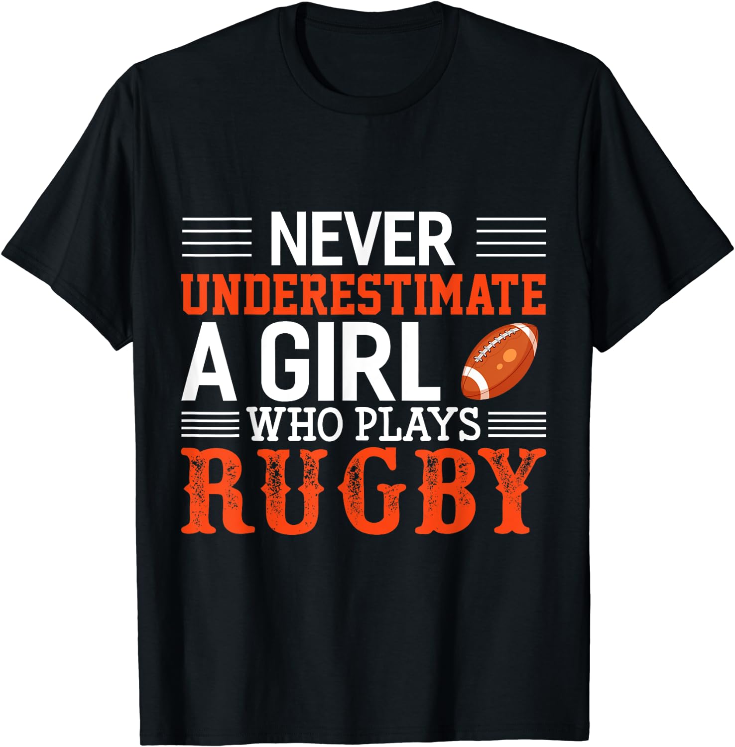 Women'S Fashion Rugby Top - Zabawne Rugby nigdy nie lekceważ dziewczyny,