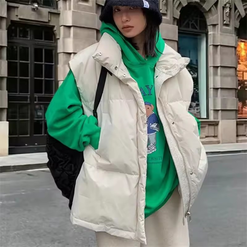 Puffer Vest Fashion Women - Nowe koreańskie kurtki zimowe bez rękawów