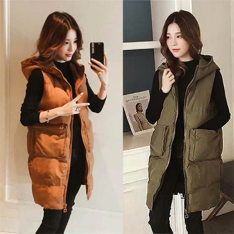 Puffer Vest Fashion Women - Damska kurtka puchowa bez rękawów na