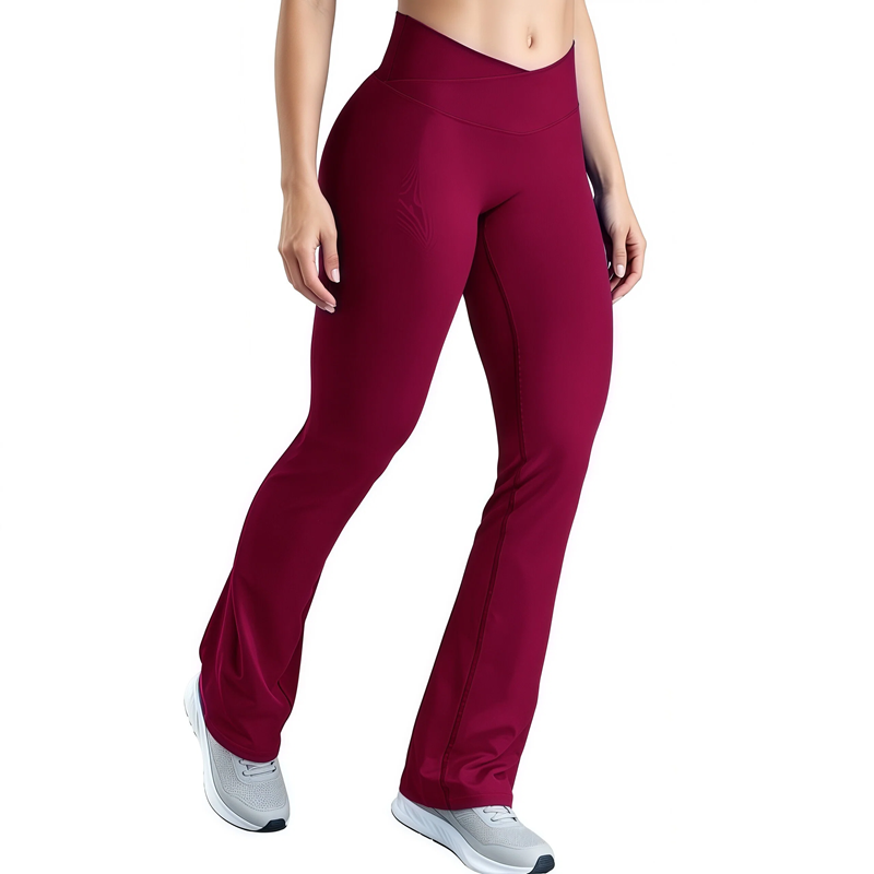 High Waist Leggings - HISTELLO Vision Flare Sportowe Legginsy Damskie