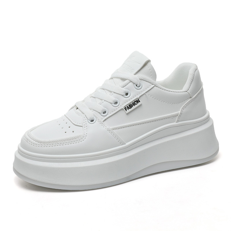 Sale Fashion Women - Nowe Białe Sneakersy Damskie na Platformie,