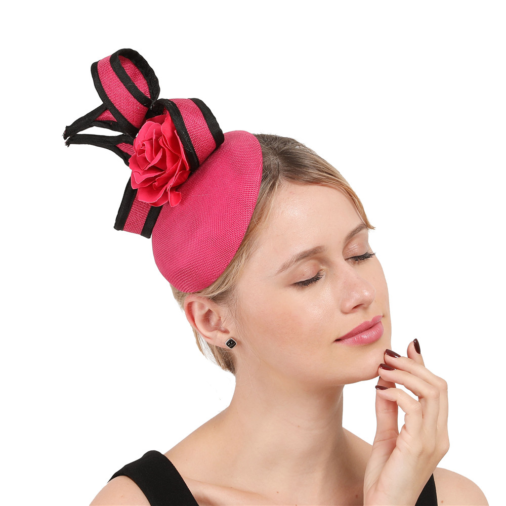 Women'S Fashion Kentucky Derby - Kopia Sinamay Fascinator Beżowy formalny kapelusz