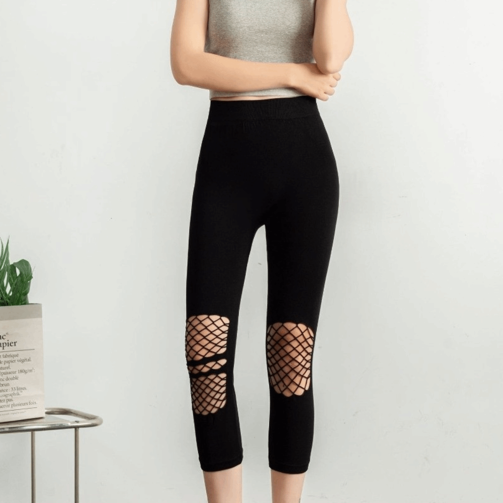 Nowe ażurowe legginsy damskie  – High Waist Leggings recenzja i cena