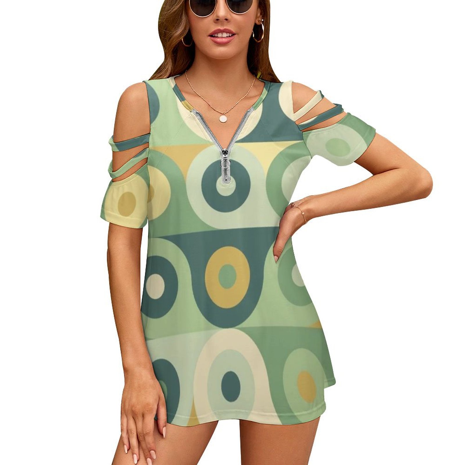 Groovy 70's Pattern Women Zipp – Women'S Fashion In The 70S recenzja i cena