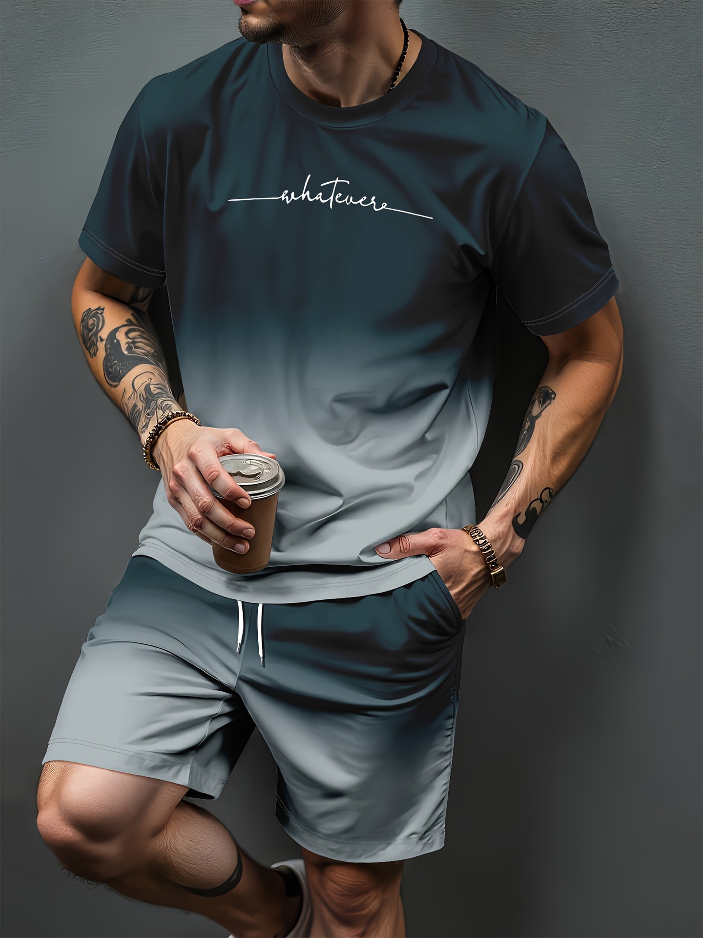 Gradientowy wzór liter, druk 3 – Trend Women Fashion recenzja i cena