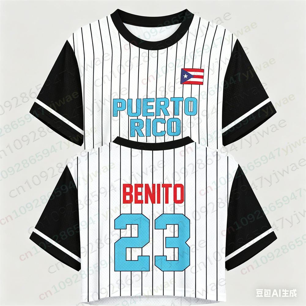Koszulka Crop Top Puerto Rico, – Women'S Fashion Rugby Top recenzja i cena