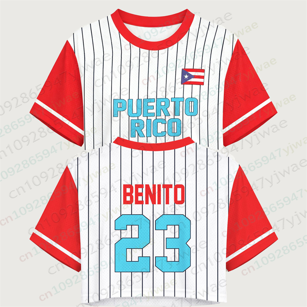 Koszulka Crop Top Puerto Rico, – Women'S Fashion Rugby Top recenzja i cena