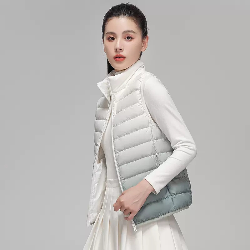 Kobiety moda gradientu ultrale – Puffer Vest Fashion Women recenzja i cena