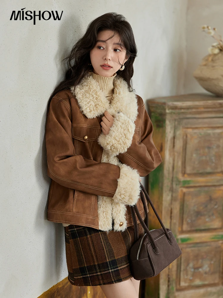 MISHOW skórzana kurtka futrzan – Women'S Fashion Leather Jacket recenzja i cena