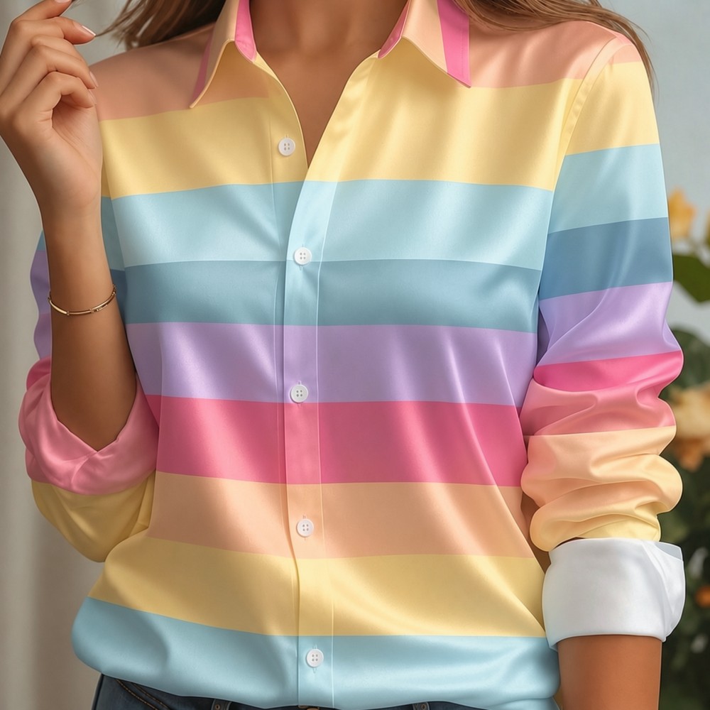 Damska satynowa koszula z klap – Trend Women Fashion recenzja i cena