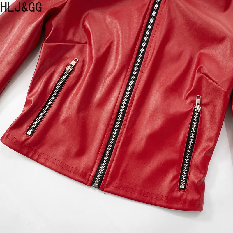 HLJ&GG Fashion Leather Zipper  – Women'S Fashion Leather Jacket recenzja i cena