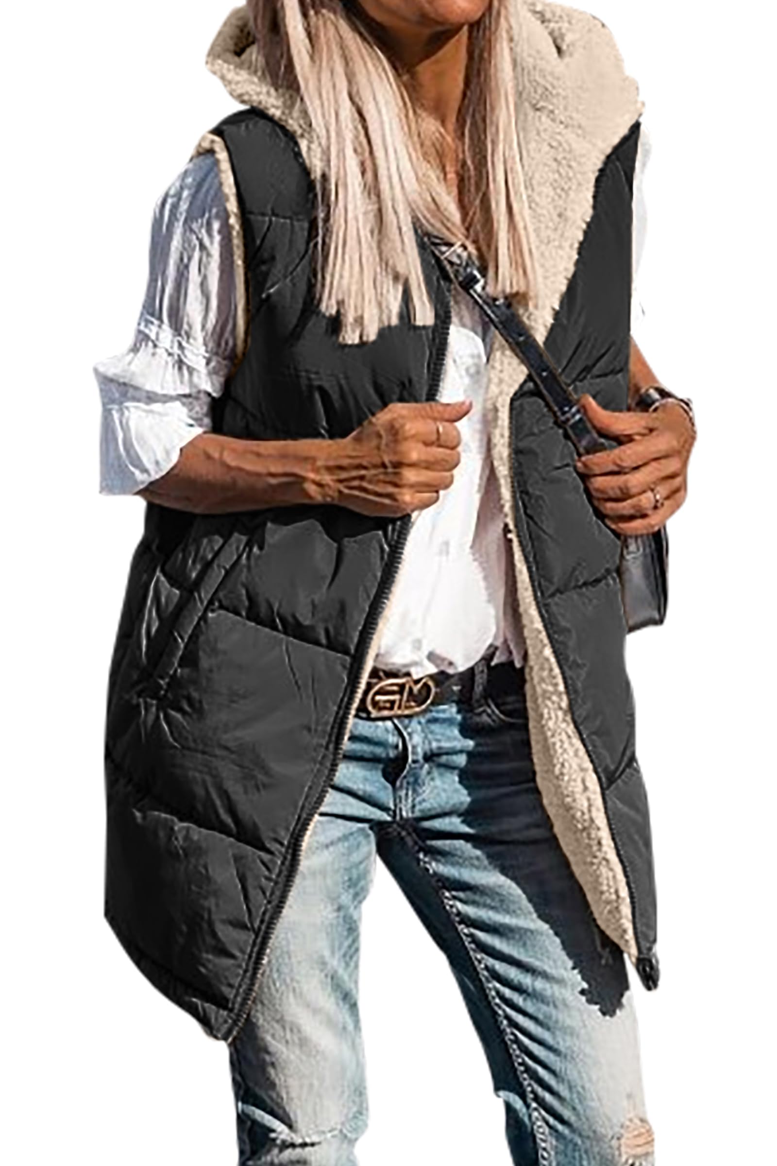 Dwustronne damskie ciepłe zimo – Sherpa Coat Women recenzja i cena
