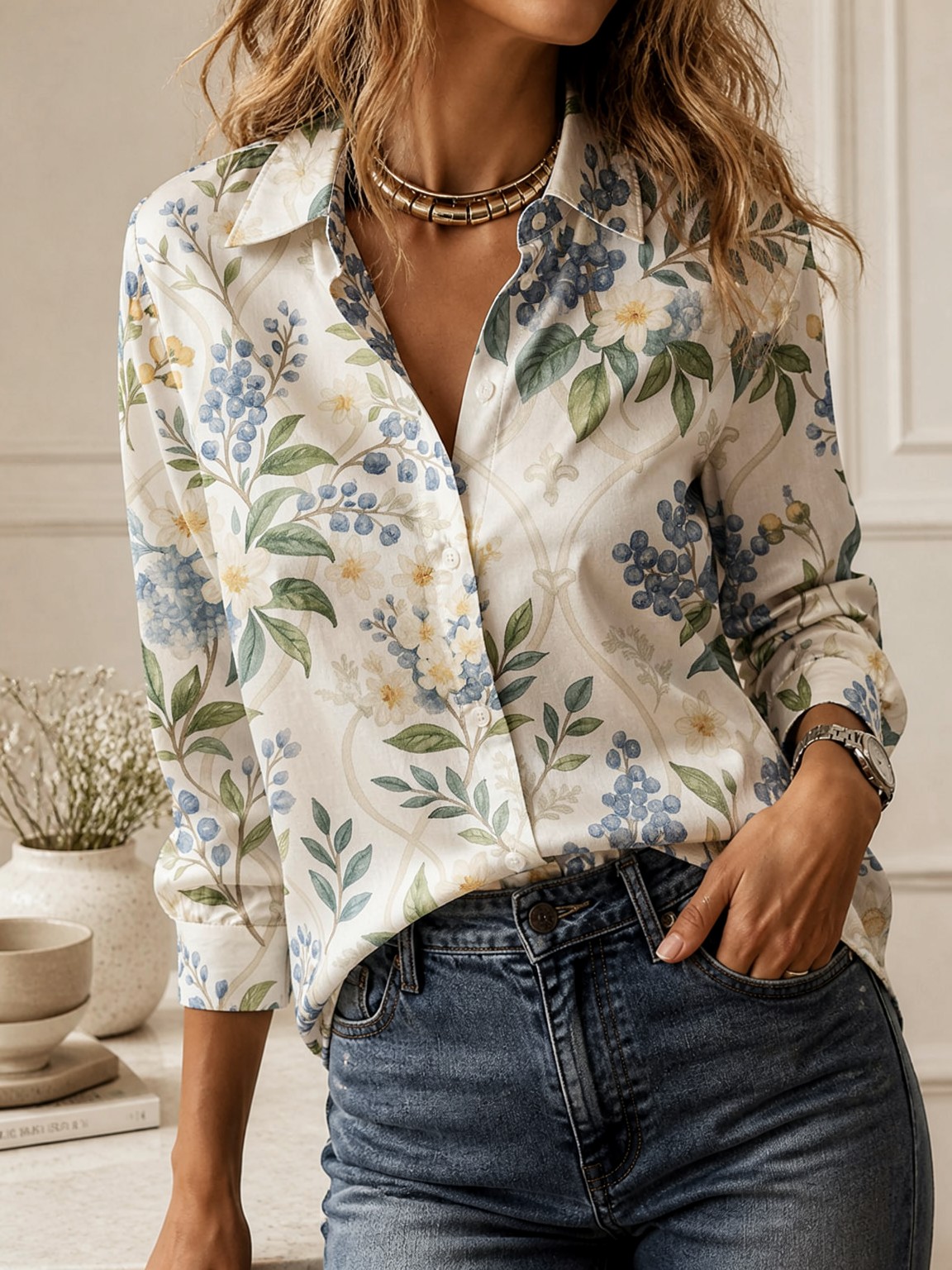 Uniwersalna bluzka z kołnierzy – Trend Women Fashion recenzja i cena