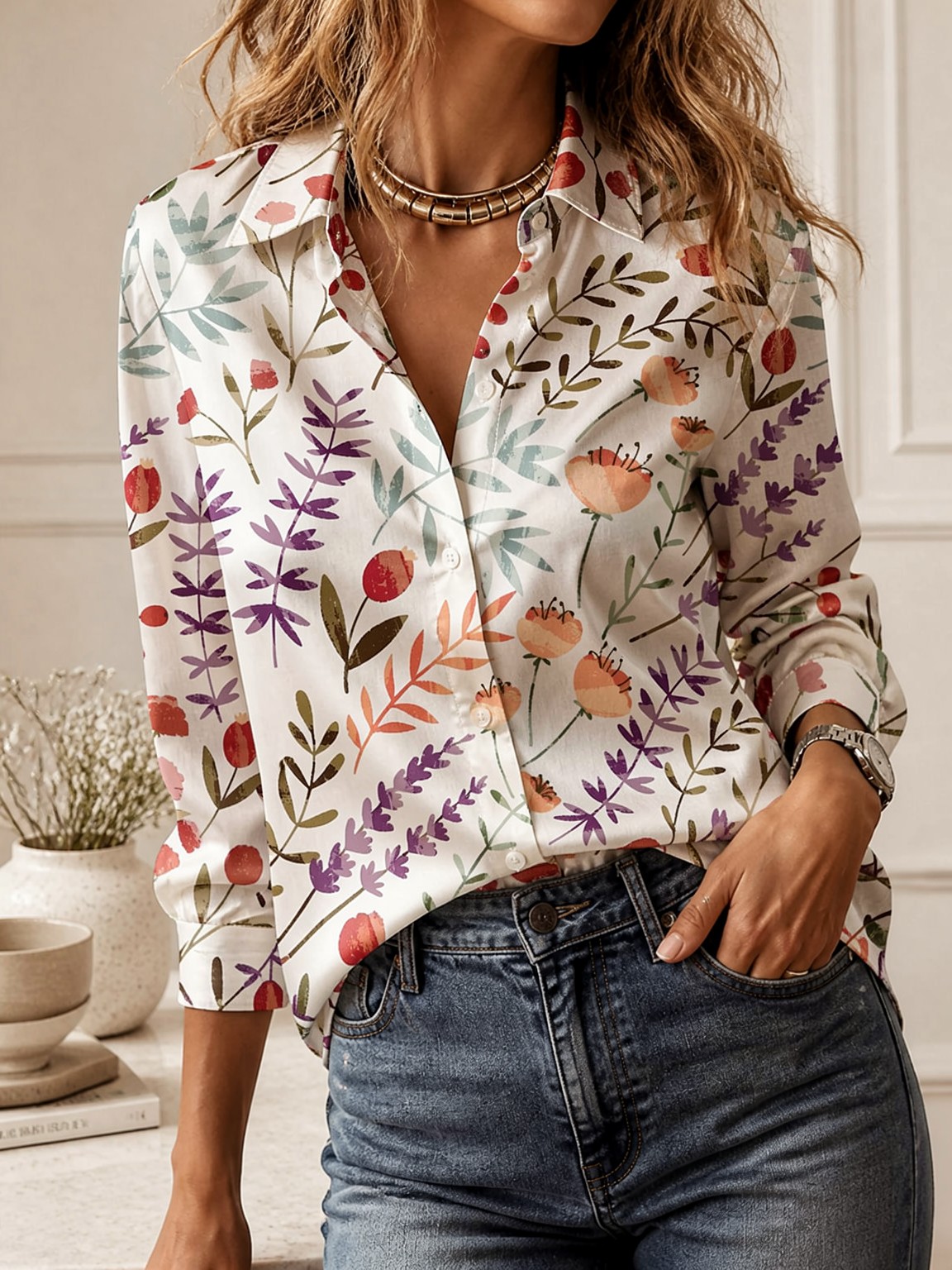 Uniwersalna bluzka z kołnierzy – Trend Women Fashion recenzja i cena