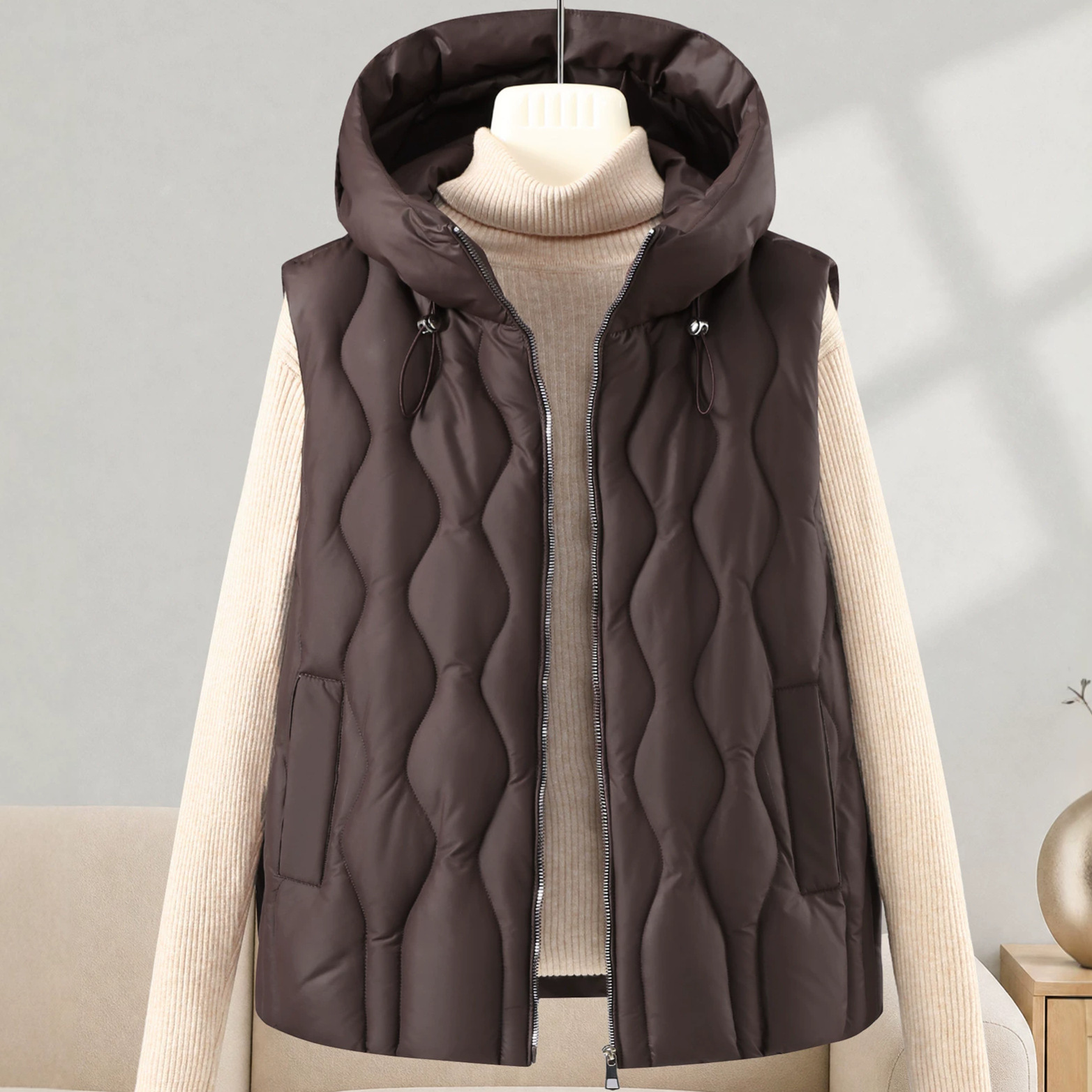 Krótka, gruba, puszysta kamize – Puffer Vest Fashion Women recenzja i cena