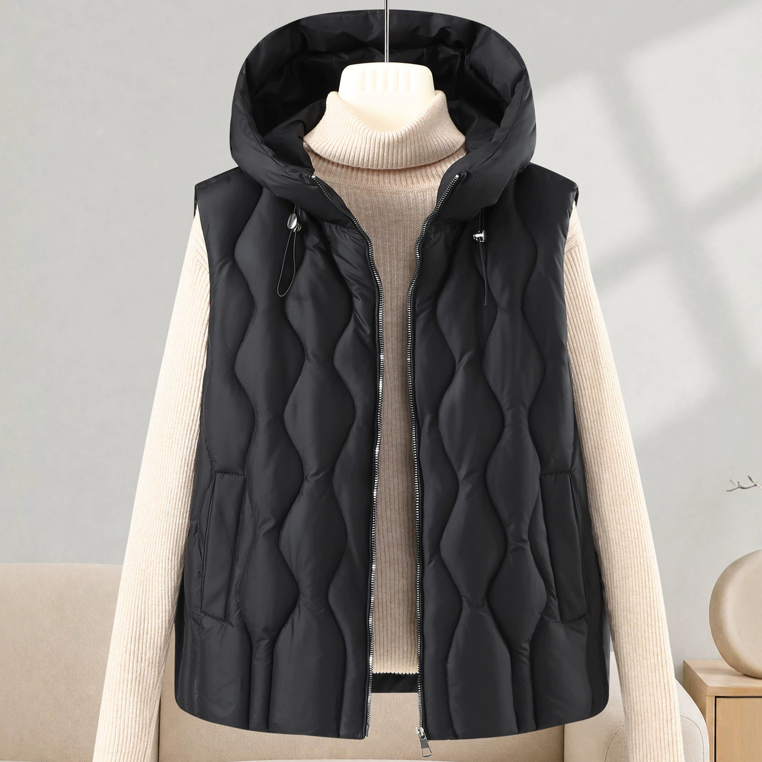 Krótka, gruba, puszysta kamize – Puffer Vest Fashion Women recenzja i cena