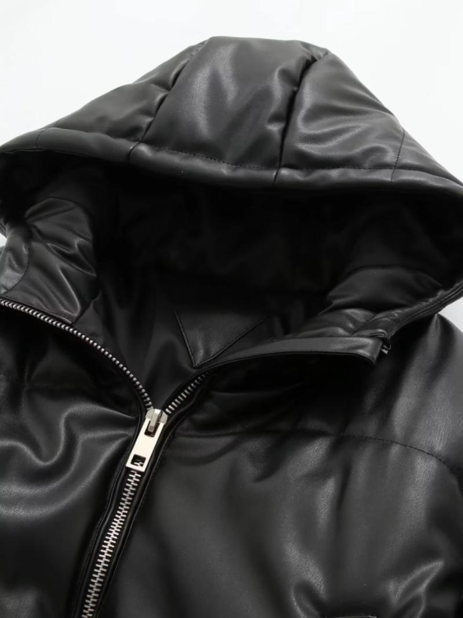 Luźna, codzienna kurtka damska – Women'S Fashion Leather Jacket recenzja i cena