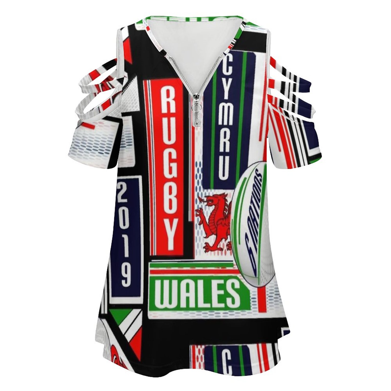 Cymru Welsh Wales Rugby Team D – Women'S Fashion Rugby Top recenzja i cena