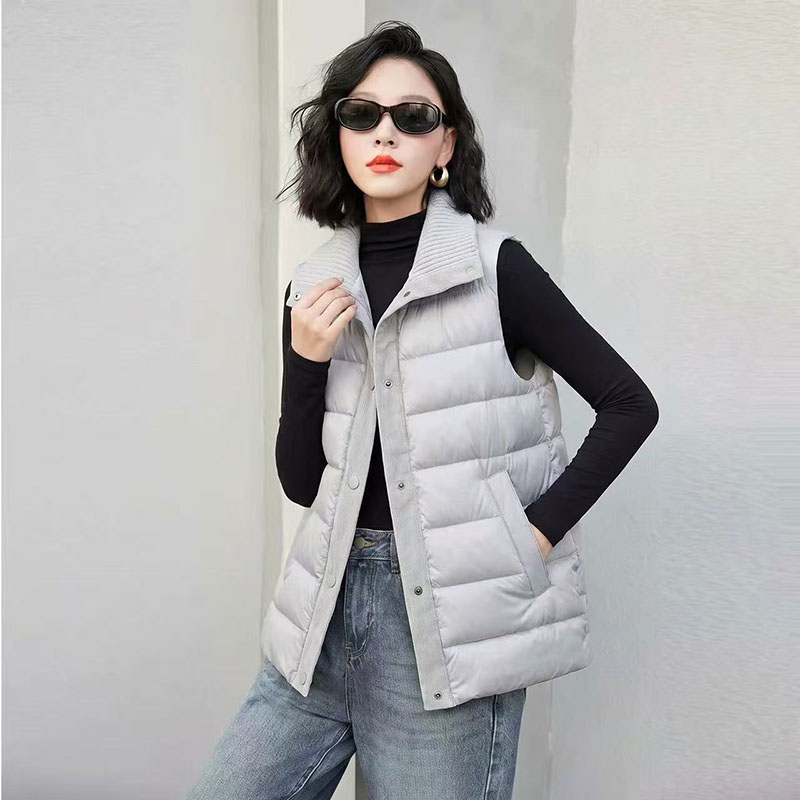 Nowy luźny płaszcz damski z ko – Puffer Vest Fashion Women recenzja i cena