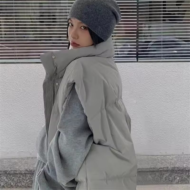 Nowe koreańskie kurtki zimowe  – Puffer Vest Fashion Women recenzja i cena