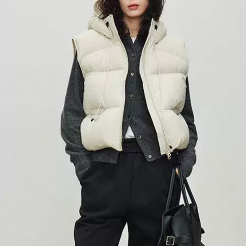 Damska biała kamizelka puchowa – Puffer Vest Fashion Women recenzja i cena