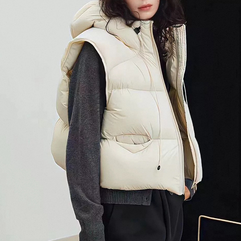 Damska biała kamizelka puchowa – Puffer Vest Fashion Women recenzja i cena