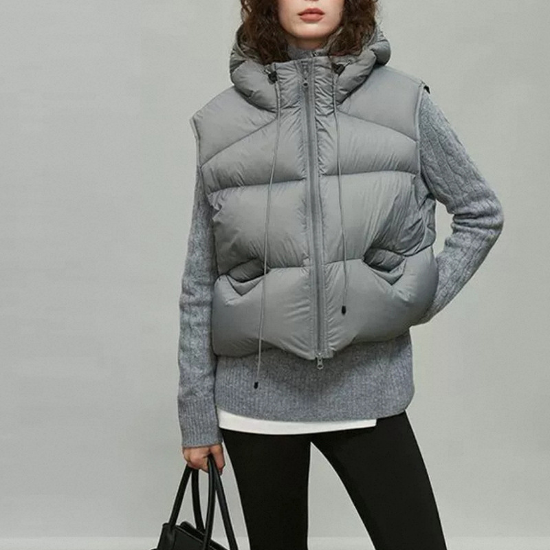 Damska biała kamizelka puchowa – Puffer Vest Fashion Women recenzja i cena
