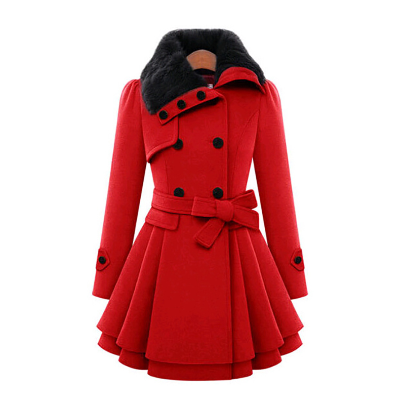 Zimowe wąskie długie wełniane  – Sherpa Coat Women recenzja i cena